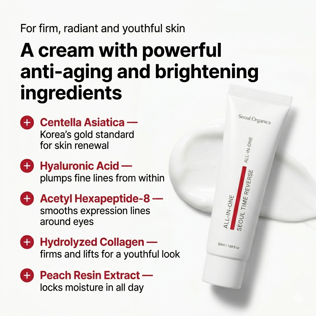Seoul Time Reverse Cream — All-In-One Korean Anti-Aging Moisturizer